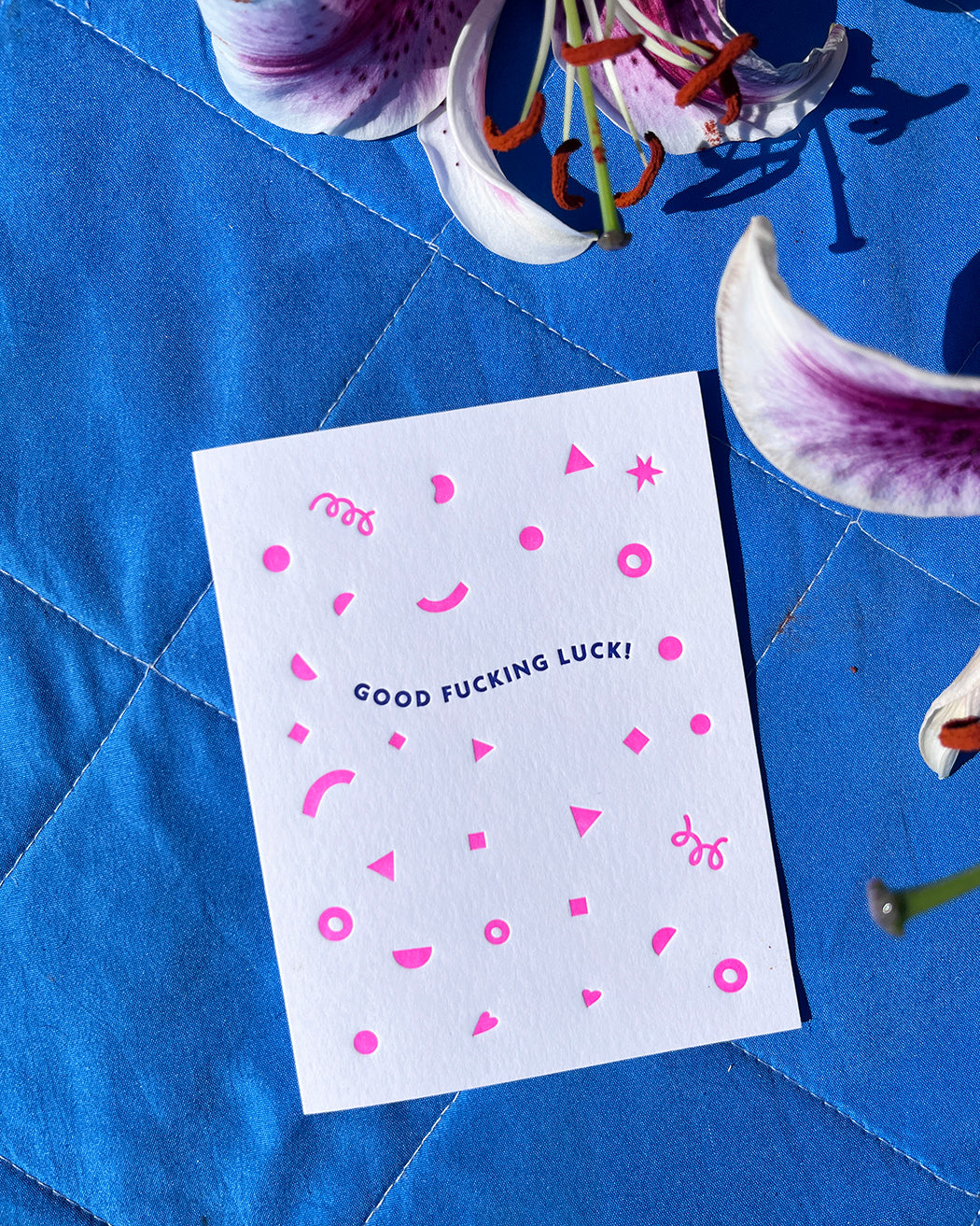 Good Luck Confetti Card #174