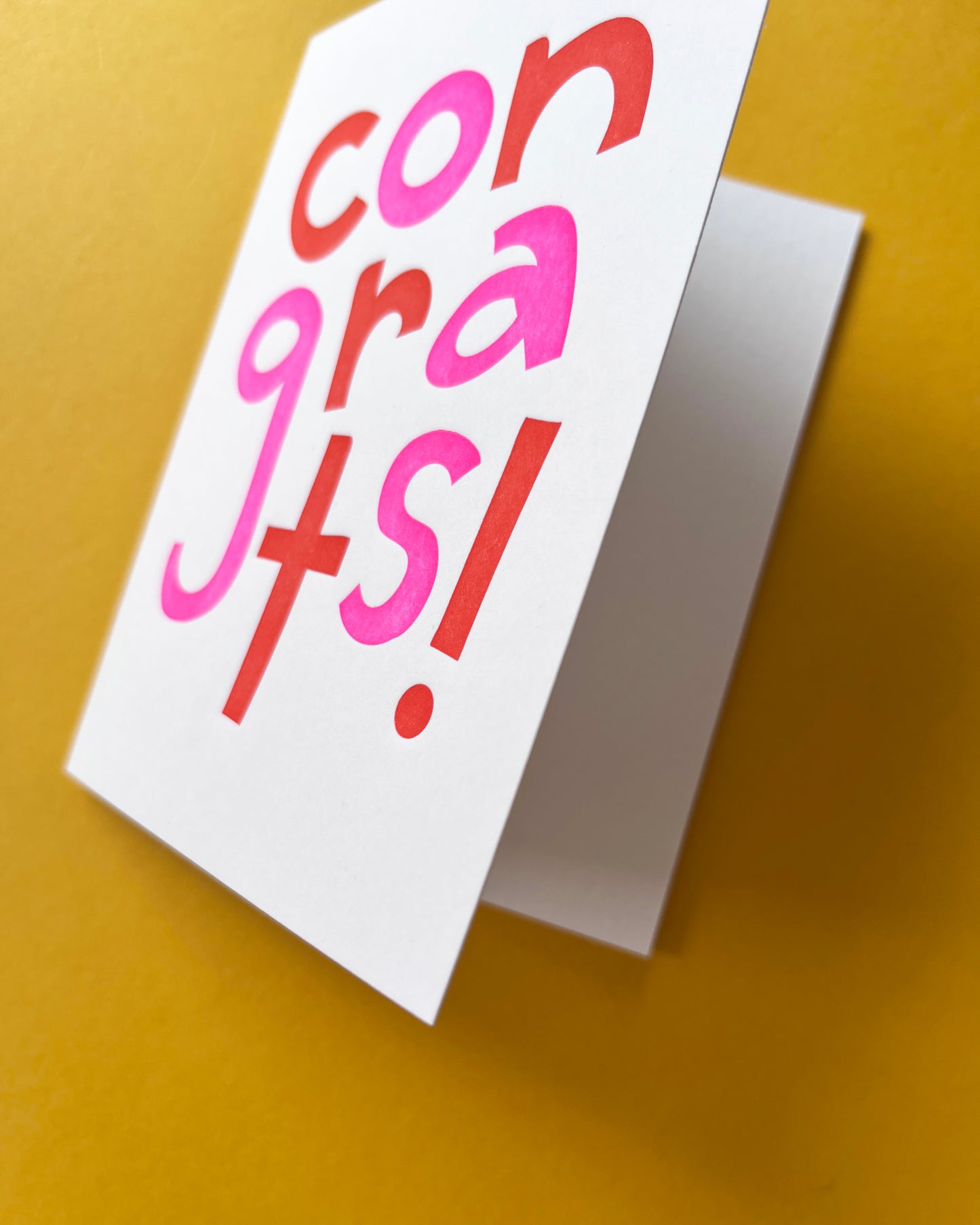 Pink Red Congrats Card #175