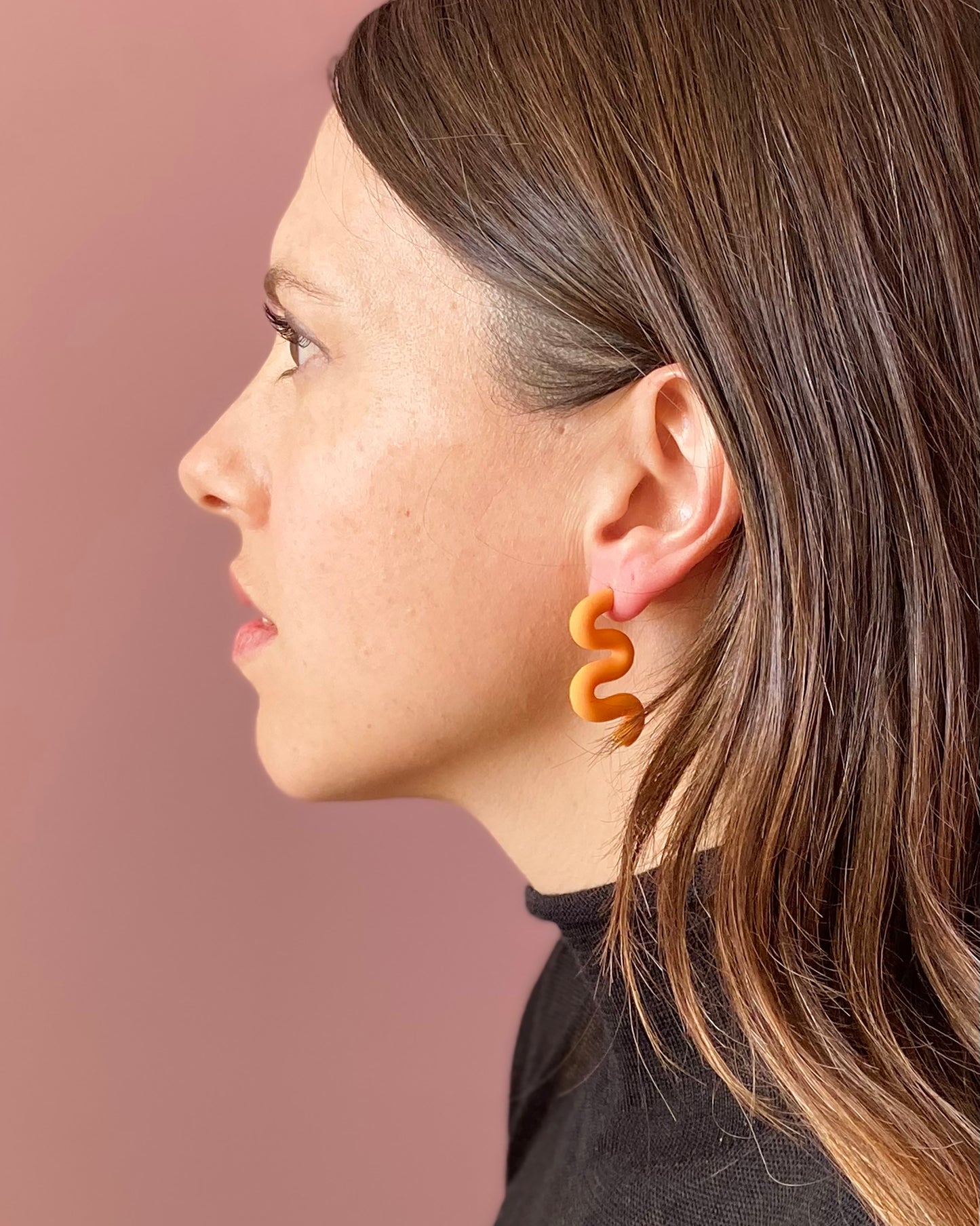Clementine Small Loose Squiggle Stud Earrings