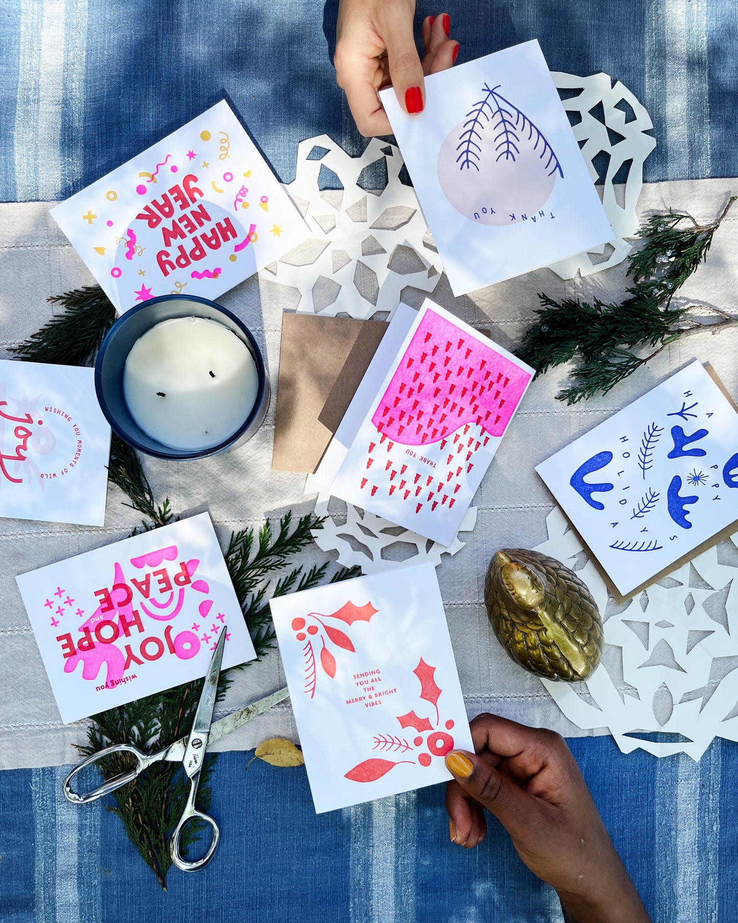 Merry Vibe Cards, Set of 6, 052B