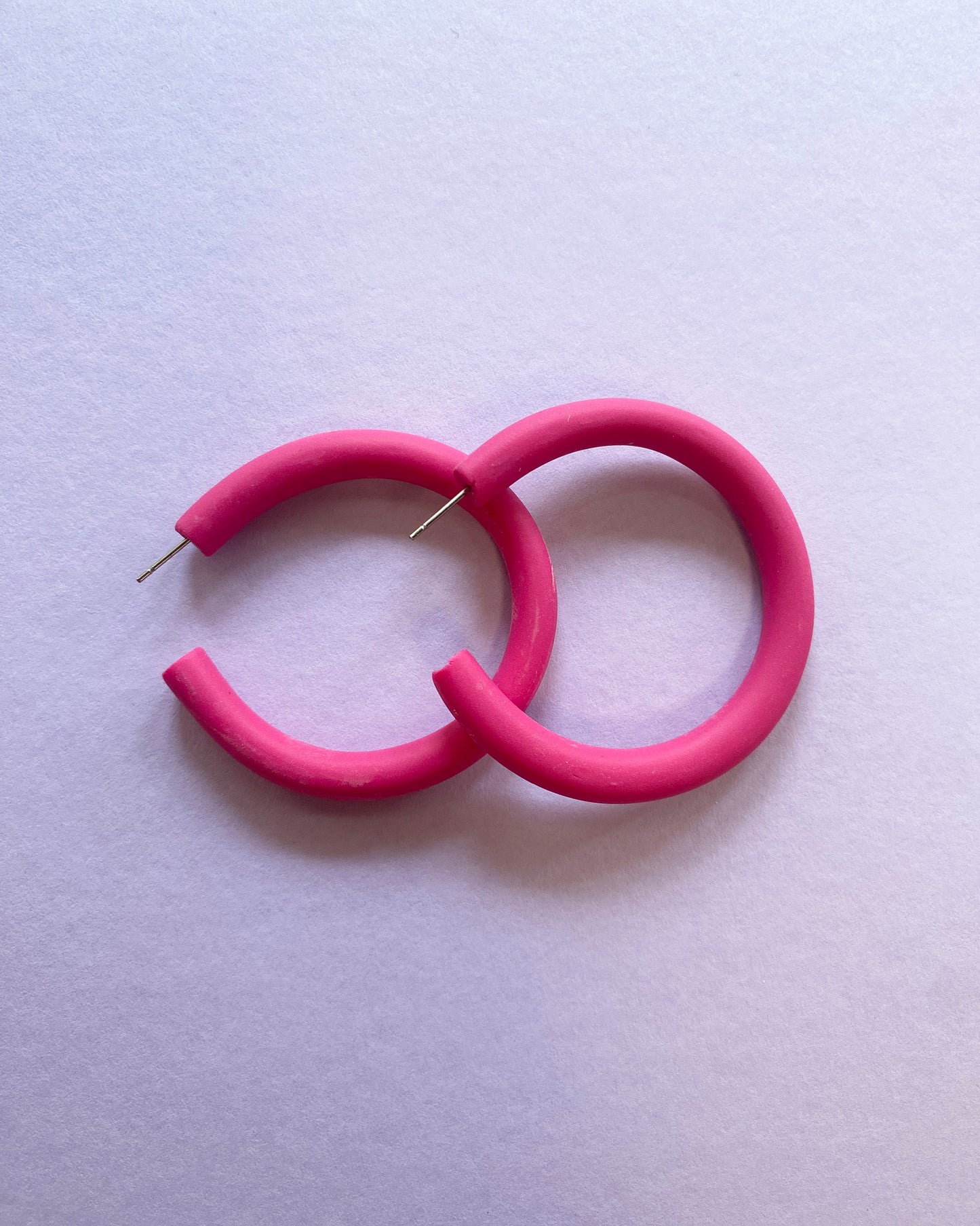 Barbie Pink Medium Hoop Earrings