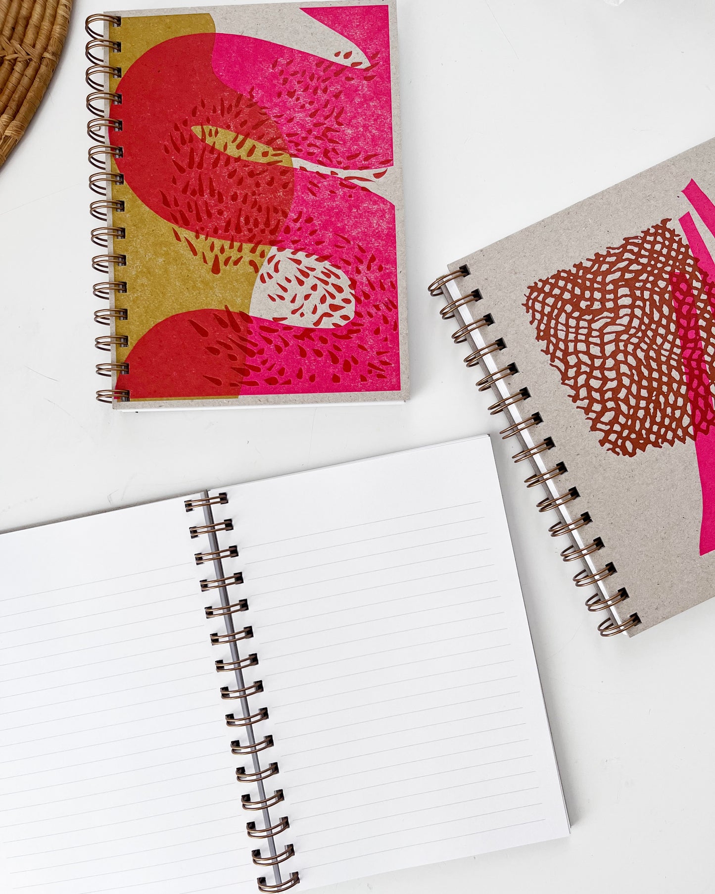 Yellow/Pink Winding Path Notebook - #105