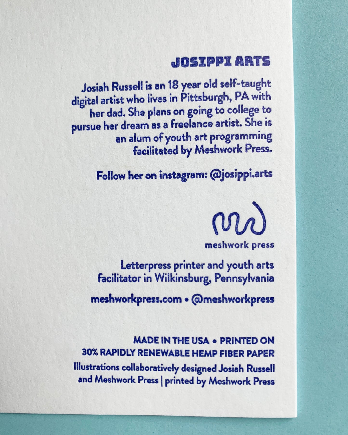 You're My Hero Card, Josiah Russell x Meshwork, #094 (limited edition)