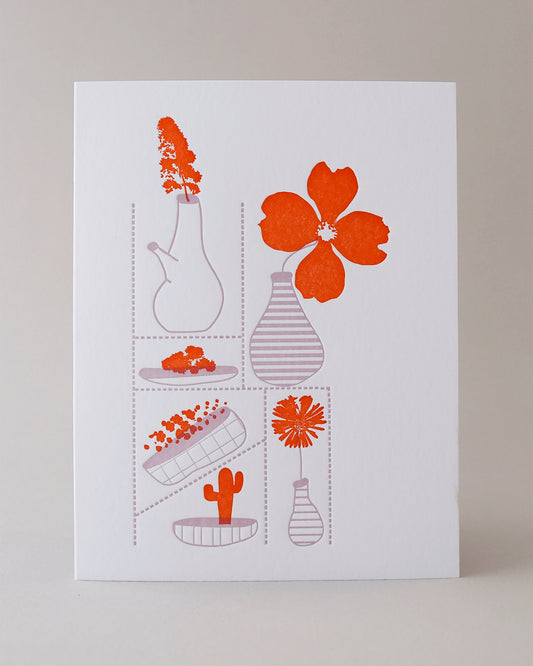 Orange Bloom Shelf Card, David Bernabo x Meshwork, #163 (limited edition)