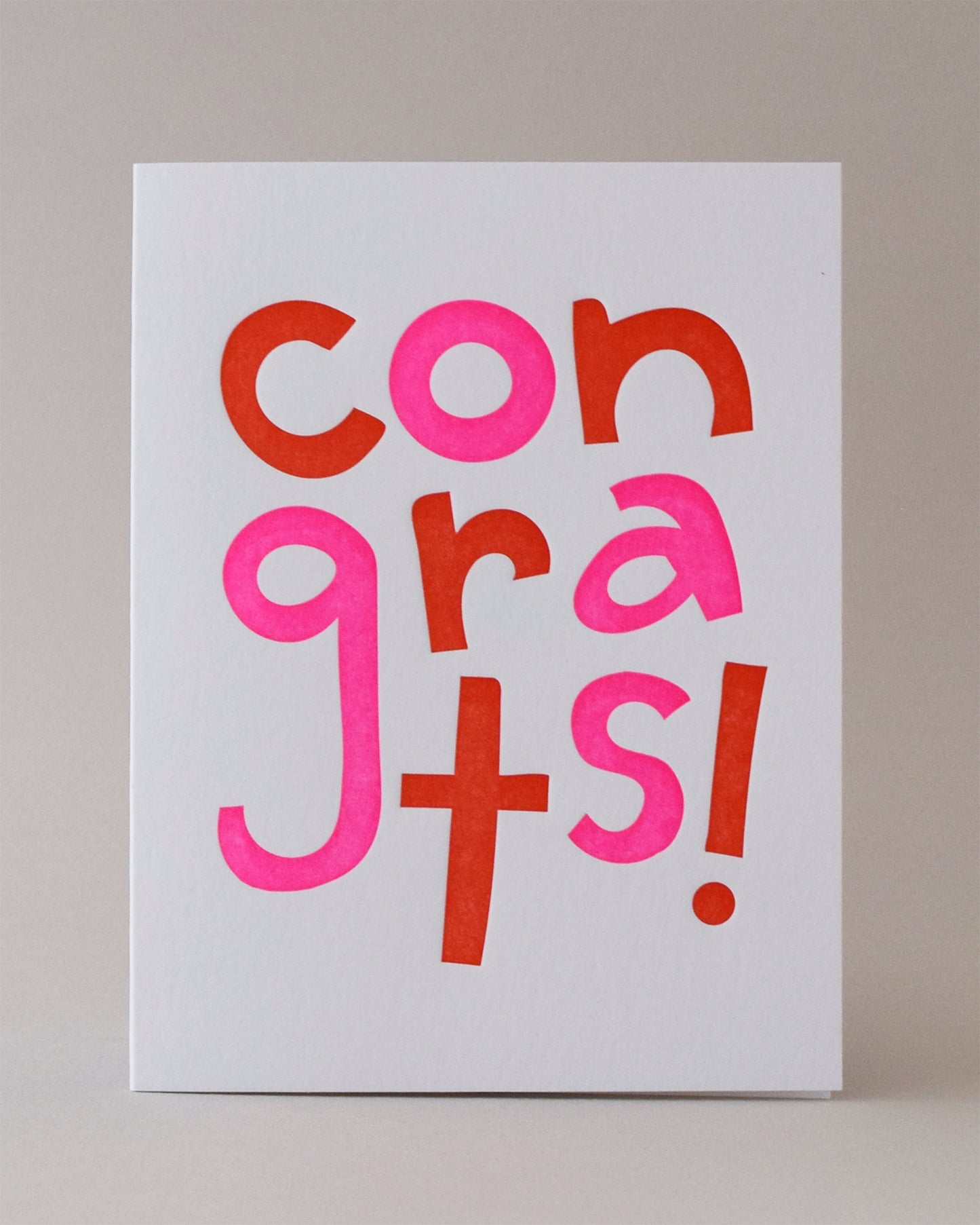 Pink Red Congrats Card #175