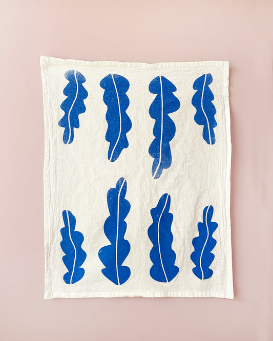 Blue Leaf Tea Towel