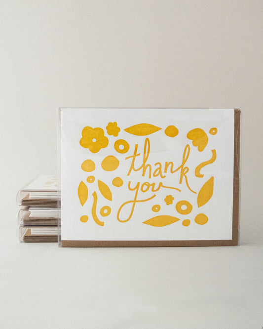 Yellow Garden TY Cards, Set of 6 #050B