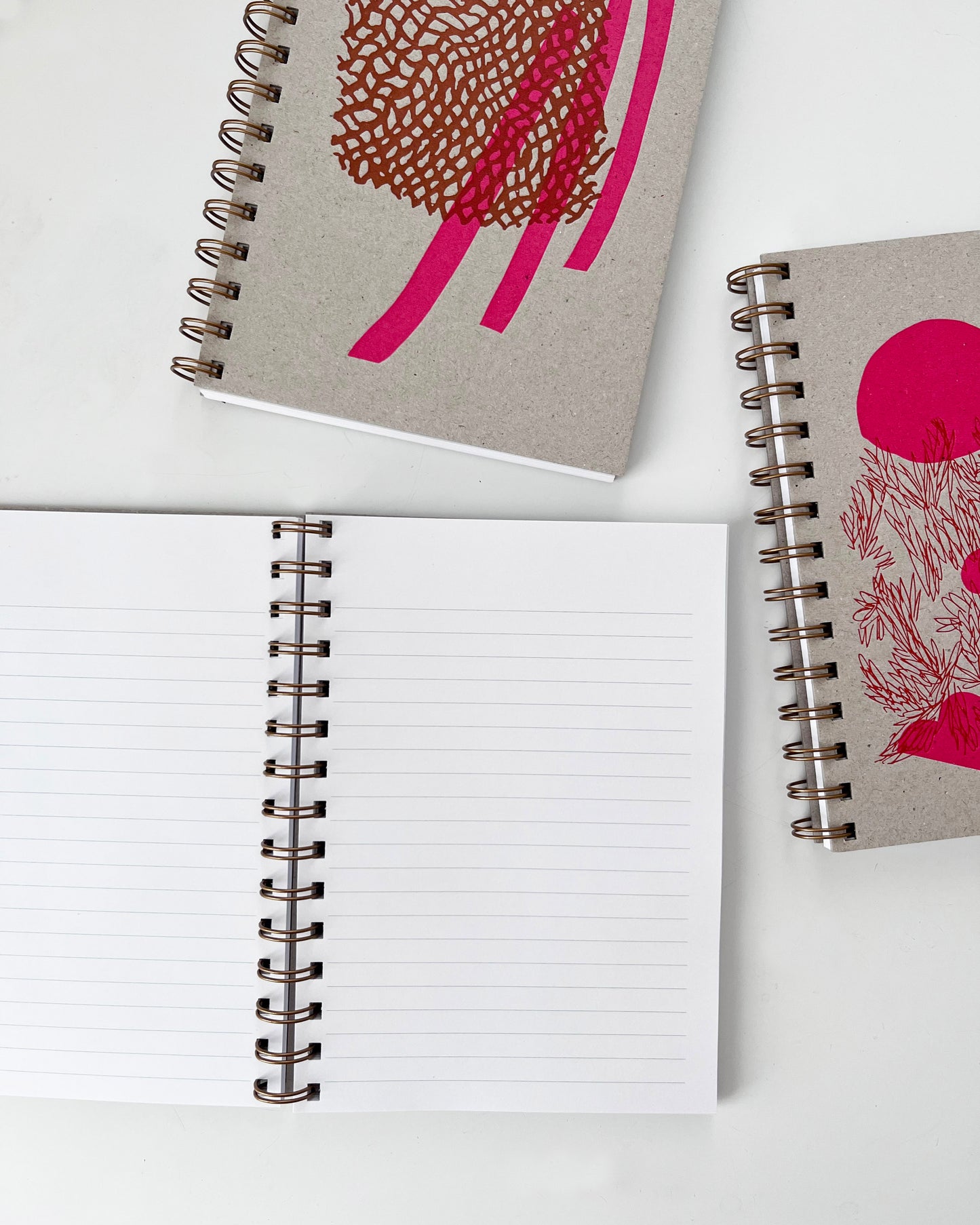 Red/Pink Leaf Pile Notebook - #104