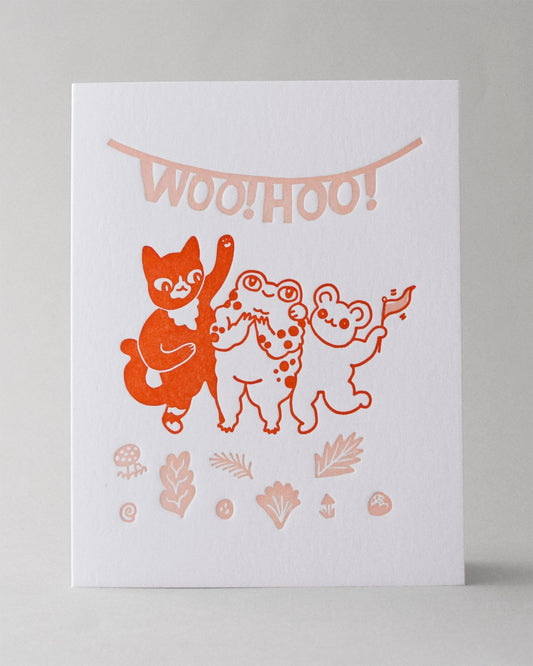 Woohoo Friends Card, Jen Cooney x Meshwork, #128 (limited edition)
