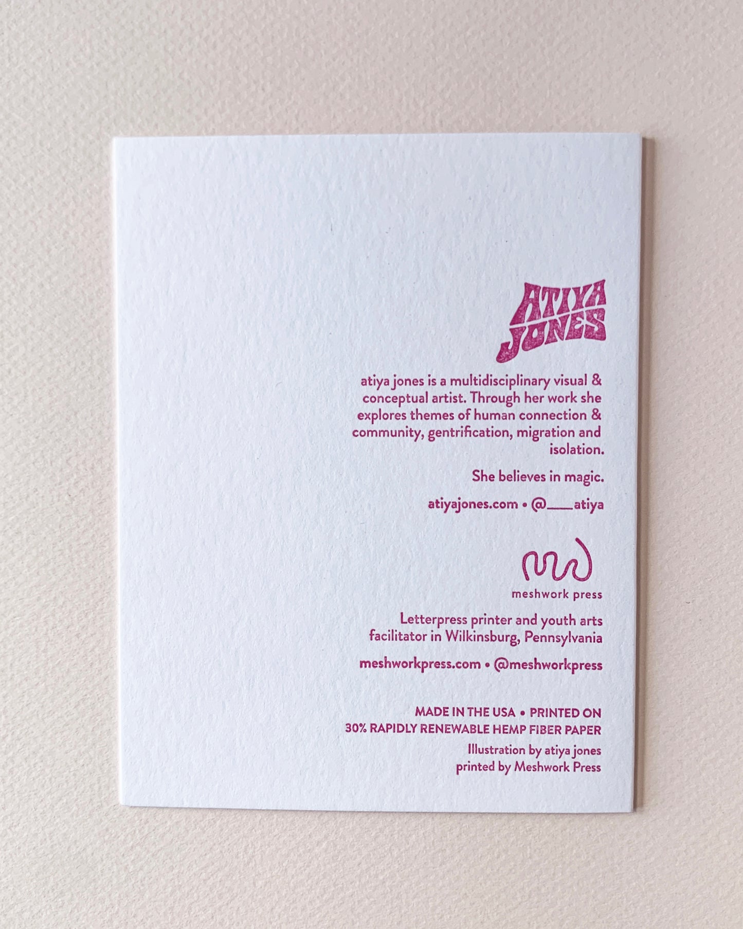 Find Card, atiya jones x Meshwork, #090 (limited edition)